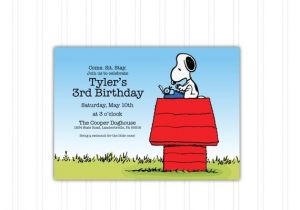 Snoopy Birthday Party Invitations Snoopy Doghouse Peanuts Birthday Invitation Printable Download