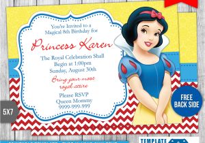 Snow White Birthday Invitation Template Snow White Birthday Invitation 2 by Templatemansion On