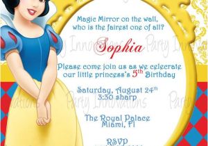 Snow White Birthday Invitation Template Snow White Birthday Party Invitations Free Invitation