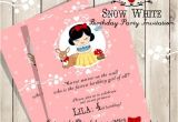 Snowball Party Invitations Little Princess Snow White Birthday Party Invitation