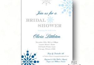 Snowflake Bridal Shower Invitations Winter Bridal Shower Invitations Winter Wonderland Bridal
