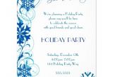Snowflake Party Invitation Template Blue Snowflake Holiday Party Invitations 4 25 Quot X 5 5