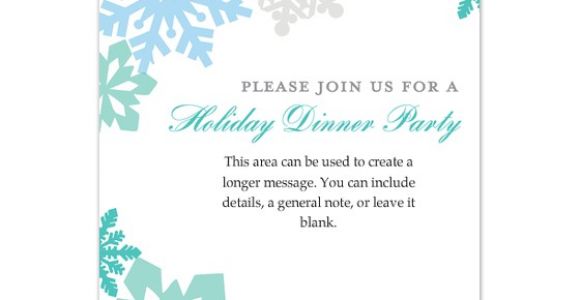 Snowflake Party Invitation Template Holiday Colorful Snowflakes Invitations Cards On Pingg Com