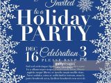 Snowflake Party Invitation Template Snowflake Holiday Party Invitation Template Blue Vector