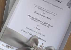 Snowflake themed Wedding Invitations Winter themed Luxury Boxed Wedding Invitation Large