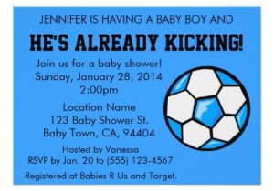 Soccer Baby Shower Invitations soccer Baby Shower Invitation Customizable 4 5" X 6 25