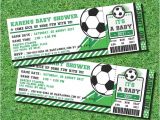 Soccer Baby Shower Invitations soccer Ticket Pass Football Baby Shower Printable 2 5 X 7