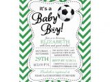 Soccer Ball Baby Shower Invitations Modern Chevron It S A Baby Boy soccer Baby Shower 5×7