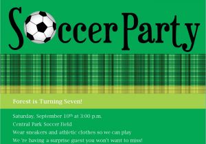 Soccer Birthday Party Invitation Templates Free soccer Birthday Invitation Template