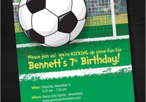 Soccer Invitations for Birthday Party soccer Birthday Invitations