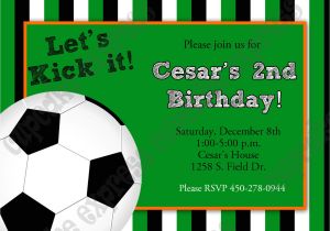 Soccer Invitations for Birthday Party soccer Invitation Template