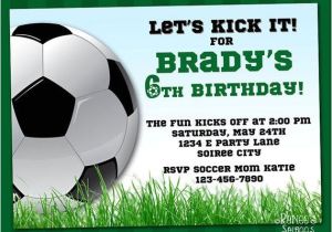 Soccer Party Invitation Template soccer Invitation Printable Football Birthday Invite