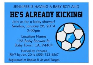 Soccer themed Baby Shower Invitations soccer Baby Shower Invitation Customizable Card