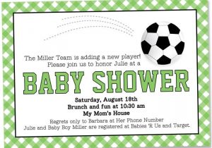 Soccer themed Baby Shower Invitations soccer Baby Shower Invitation