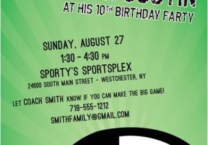 Soccer themed Birthday Party Invitations soccer Birthday Party Invitation Wording