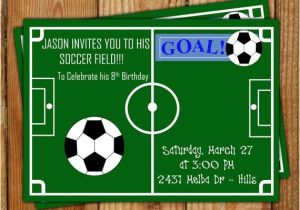 Soccer themed Birthday Party Invitations soccer Party Invitation Goal Pinterest soccer