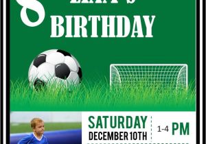 Soccer themed Birthday Party Invitations soccer Photo Birthday Party Invitations Digital File Diy