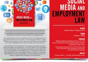 Social Media Party Invitations Invitation to social Media & Employment Law Launch