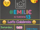 Social Media Party Invitations social Media Birthday Invitation New Generation Emoji