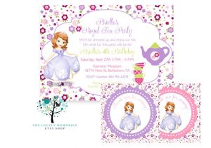 Sofia the First Tea Party Invitations Copy Of sofia the First Princess thelovelymemories