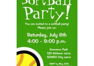 Softball Invitations Birthday softball Party Invitations for Birthdays and Bbq 5 Quot X 7