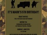 Soldier Birthday Party Invitations Printable Free Army Birthday Invitation