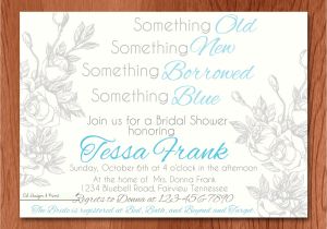 Something Blue Bridal Shower Invitations something Blue Bridal Shower Invitation Printable Invitation
