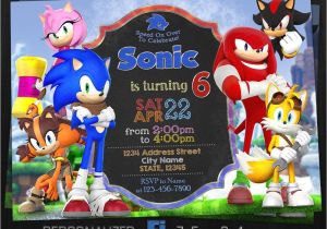 Sonic Birthday Party Invitations sonic Invitation sonic Birthday Party sonic Knuckles