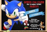 Sonic Birthday Party Invitations sonic Invitation sonic the Hedgehog Invites Sega sonic