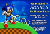 Sonic Birthday Party Invitations sonic the Hedgehog Birthday Invitations Dolanpedia