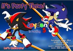 Sonic the Hedgehog Birthday Party Invitations sonic Invitation sonic the Hedgehog Birthday Invitation
