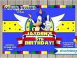 Sonic the Hedgehog Birthday Party Invitations sonic the Hedgehog Birthday Invitation