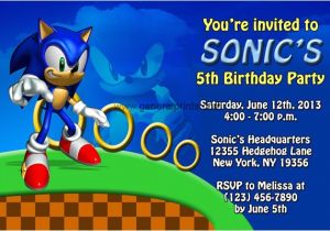 Sonic the Hedgehog Birthday Party Invitations sonic the Hedgehog Birthday Invitations Dolanpedia