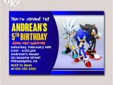 Sonic the Hedgehog Birthday Party Invitations sonic the Hedgehog Birthday Party Card Digital Invitation
