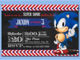 Sonic the Hedgehog Birthday Party Invitations sonic the Hedgehog Digital Chalkboard Birthday Invitations