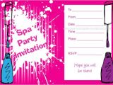 Spa Birthday Party Invitations Printables Free Spa Birthday Party Invitations