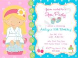 Spa Invitations for Birthday Party Girls Spa Birthday Party Invitations Home Party Ideas