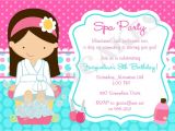 Spa Invitations for Birthday Party Spa Party Invitation Spa Birthday Party Spa Invitation