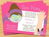 Spa Invitations for Birthday Party Spa Party Kids Birthday Invitation Mani Pedi