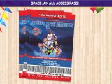 Space Jam Party Invitations Space Jam Vip Birthday Invitation Space Jam Party Invitation