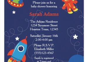 Space themed Baby Shower Invitations Outer Space Baby Shower Invitation
