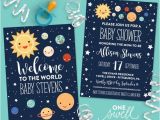Space themed Baby Shower Invitations Outer Space Invitation Moon Invitation Moon Baby Shower