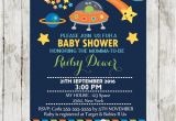 Space themed Baby Shower Invitations Outer Space themed Baby Shower Invitation Personalized