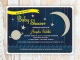 Space themed Baby Shower Invitations Over the Moon Space themed Baby Shower Invitations Uni