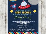 Space themed Baby Shower Invitations Shops themed Baby Showers and Blue and On Pinterest