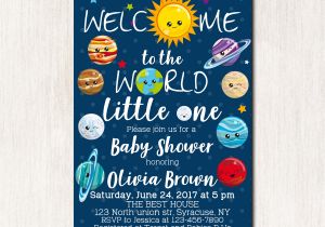 Space themed Baby Shower Invitations Space theme Baby Shower Invitations solar System Baby