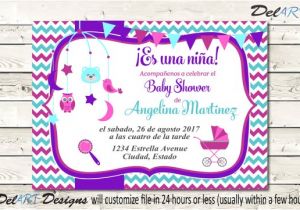 Spanish Baby Shower Invitation Spanish Baby Shower Invitation En Español Niña Girl Niño