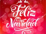 Spanish Christmas Party Invitations Vector Spanish Christmas Text On Defocus Background