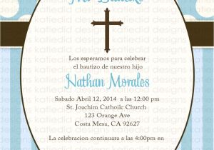 Spanish Invitations for Baptism First Munion Invitation Spanish Christening Baptism
