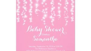 Sparkle Baby Shower Invitations Modern Sparkle Girls Baby Shower Invitation